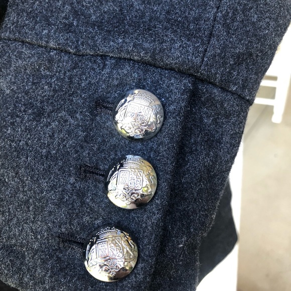 Guess Wool Military Pea Coat - Picture 3 of 6